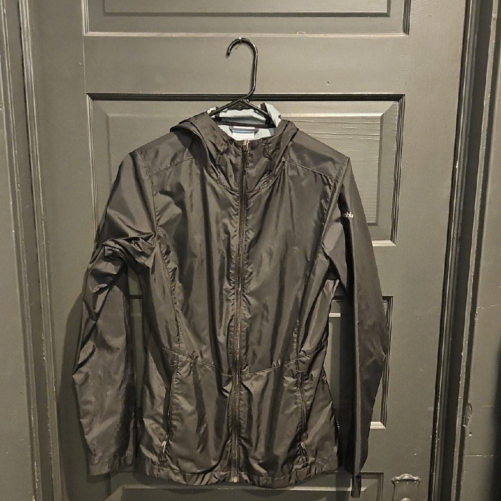 Columbia Black Hooded Windbreaker